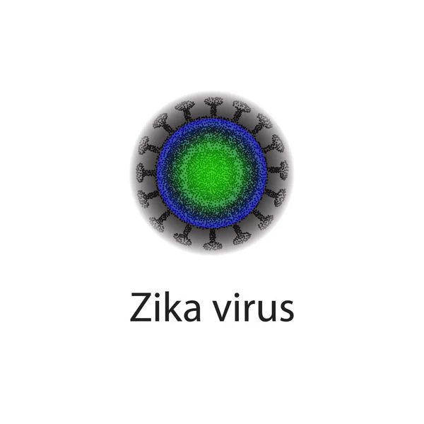 Вирус Зика. Векторная иллюстрация на изолированном фоне — стоковый вектор