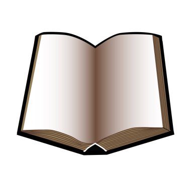 Açık kitap. Vektör illüstrasyon izole arka plan üzerinde