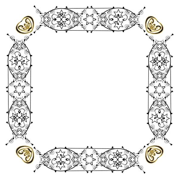 장식 빈티지 프레임입니다. 유대인 스타입니다. 격리 된 배경에서 벡터 일러스트 레이 션 — 스톡 벡터