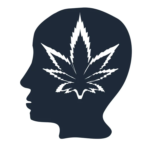 Marijuana ikoner cbd. Cannabinoidlogotyp. Marijuanablad olja. Hampolja. Vektor illustration på isolerad bakgrund. — Stock vektor