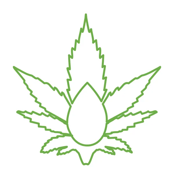 Iconos de la marihuana cbd. Logo del cannabinoide. Aceite de hoja de marihuana. Aceite de cáñamo. Ilustración vectorial sobre fondo aislado . — Vector de stock