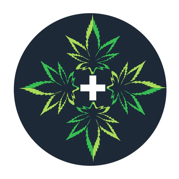 Marijuana icons cbd. Cannabinoid logo. Marijuana leaf oil. Hemp oil. Vector illustration on isolated background. — Stock Vector