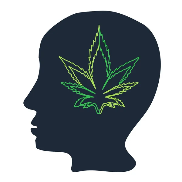 Marijuana ikoner cbd. Cannabinoidlogotyp. Marijuanablad olja. Hampolja. Vektor illustration på isolerad bakgrund. — Stock vektor