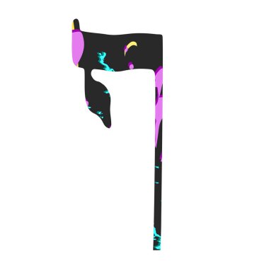 İbranice alfabe renginde. İbranice yazı tipi çok renkli harfler. Purim. İzole edilmiş arkaplanda vektör illüstrasyonu.