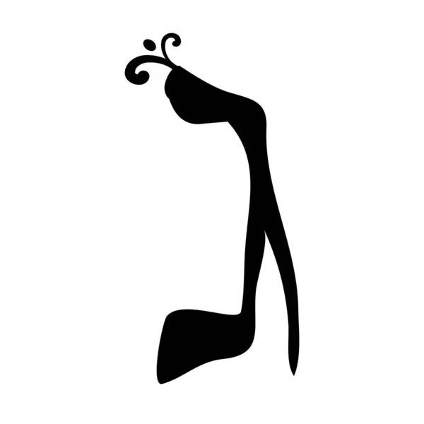 Alfabeto caligráfico hebreo con coronas. Fuente decorativa. Cartas dibujar a mano. Ilustración vectorial sobre fondo aislado — Vector de stock