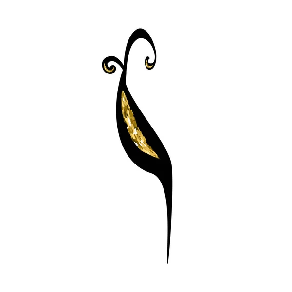 Kalligrafisch Hebreeuws alfabet met kronen. Decoratief lettertype. Brieven met de hand trekken goud, goud. Vectorillustratie op geïsoleerde achtergrond — Stockvector