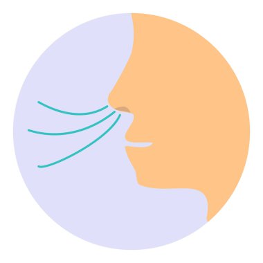 Sneezing. Symptom of influenza, allergies, bronchitis, pneumonia. Coronavirus. Icons sneezing. Infographics. Vector illustration on isolated background.