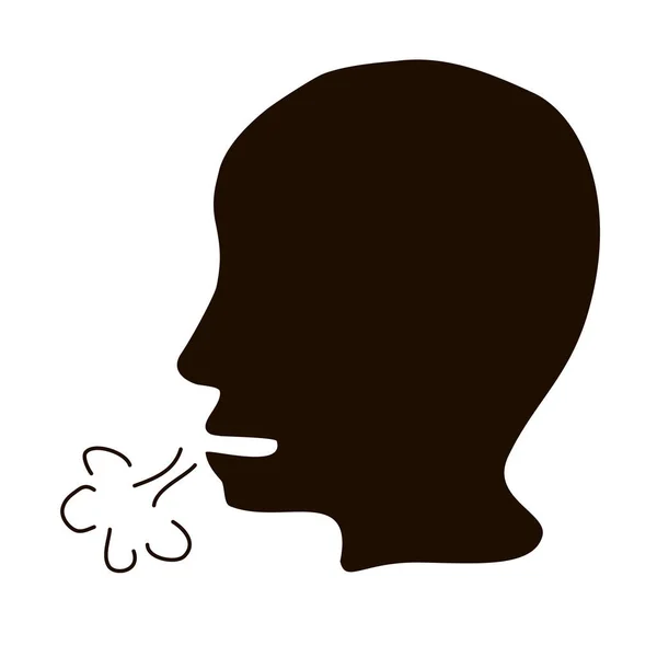 Cough. Symptom of influenza, allergies, bronchitis, pneumonia. Coronavirus. Icons cough. Infographics. Vector illustration on isolated background. — 图库矢量图片