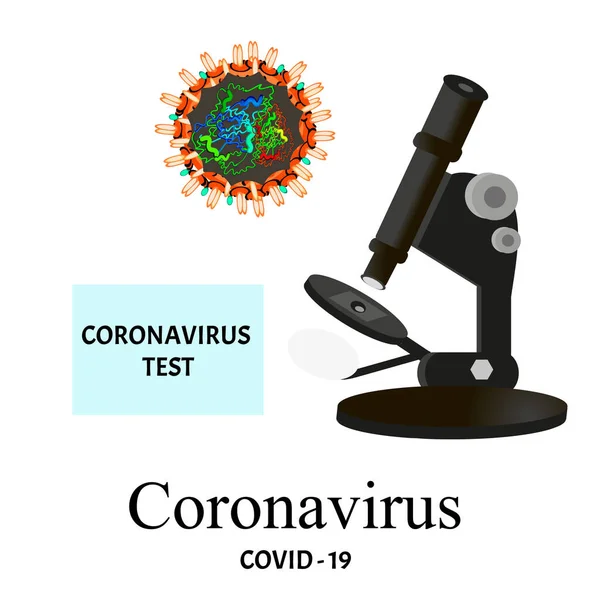 Coronavirus. Infección por Coronavirus COVID 19. Estructura del virus. Prueba del Coronavirus. Infografías. Ilustración vectorial sobre fondo aislado . — Vector de stock