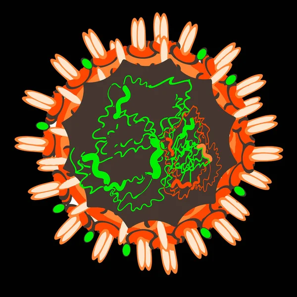 Coronavirus. La estructura del coronavirus chino. Virus de la influenza. Gripe. Ilustración vectorial . — Archivo Imágenes Vectoriales