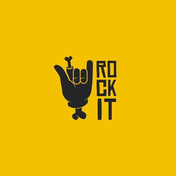 Rock it logo. Logo Rock Sign. Illustration vectorielle . — Image vectorielle