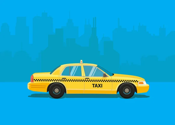 Taxi-auto. Platte gestileerde illustratie — Stockvector
