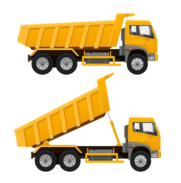 Dumper Truck. Vector illustration. — Stock Vector