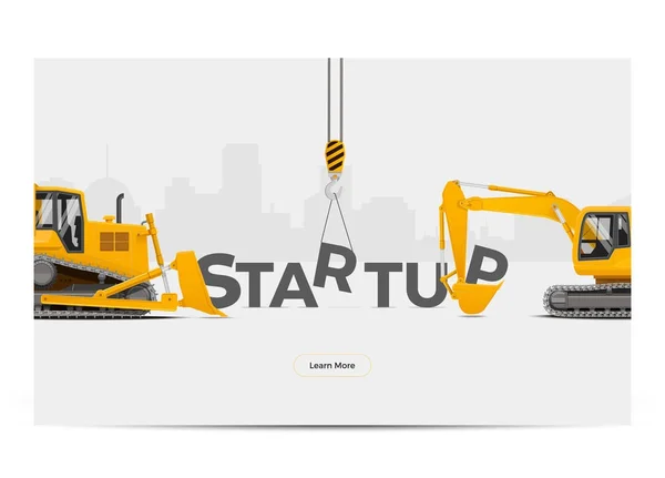 Création de start-up Développement de la construction de bâtiments. Illustration vectorielle . — Image vectorielle