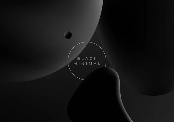 Minimalistische schwarze moderne abstrakte Raum konzeptuelle Hintergrundgestaltung. Vektorillustration. — Stockvektor