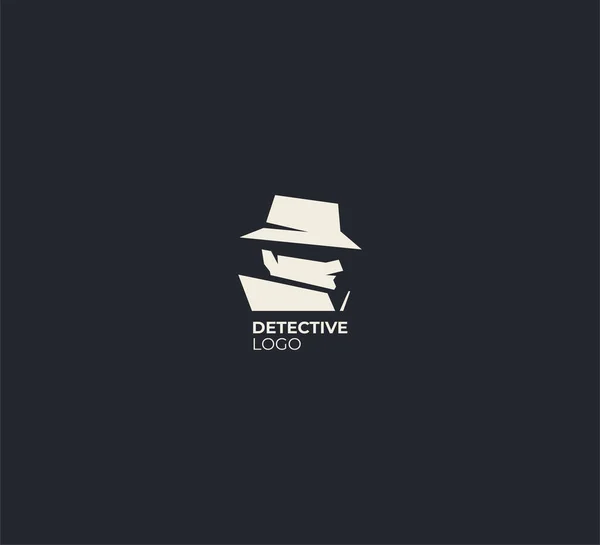 Spy detective logo design template. Criminal internet hacker logo. Investigation concept. Detective agency vector sign. Spy icon. Vintage label. Private detective logo. Vector illustration. — Stock Vector