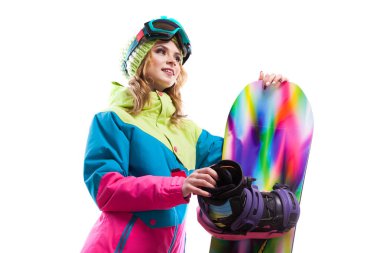 izole snowboard kızla