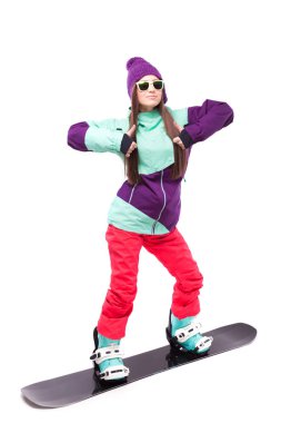 gülümseyen kız kış spor ceket