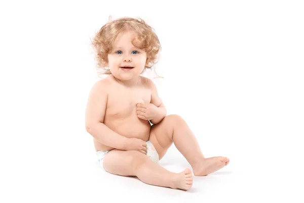 Małe dziecko w pieluchy — Zdjęcie stockowe
