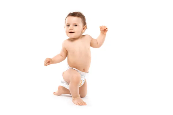 Małe dziecko w pieluchy — Zdjęcie stockowe