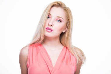 Gül makyaj ile genç kız