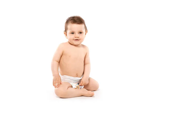 Small kid in diaper — Stock Photo, Image