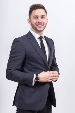 Kendine güvenen genç işadamı