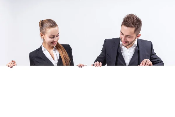 Jungunternehmer neben dem Vorstand — Stockfoto