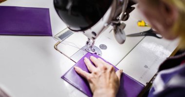 Kadın dikiş çanta detay