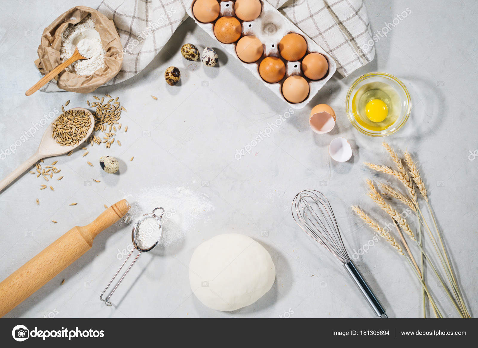 Recipe Template Cooking Ingredients Baking — Stock Photo © fotoevent