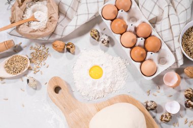 Pişirme için malzemeler pişirme tarifi şablonu