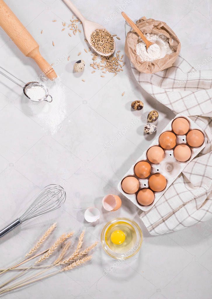 Rezeptvorlage Mit Kochzutaten Zum Backen — Stockfoto ...