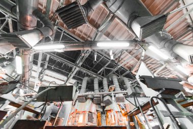 Alt görünümü cam fabrikası'nda etkin çalışma işlemi için yüksek kaliteli havalandırma