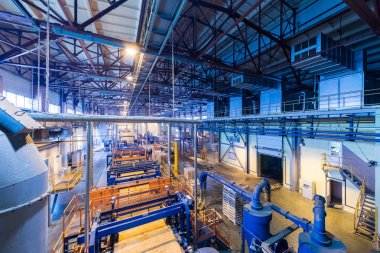 Fiberglas üretim endüstrisi ekipmanları üretim alanında