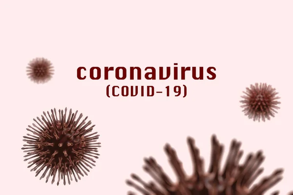 Coronavirus Covid Render Texto Sobre Fondo Blanco Brote Coronavirus 201920 —  Fotos de Stock