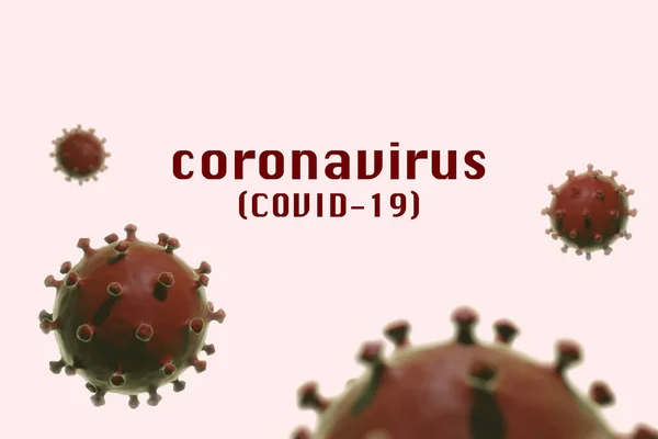 Coronavirus Covid Render Texto Sobre Fondo Blanco Brote Coronavirus 201920 —  Fotos de Stock