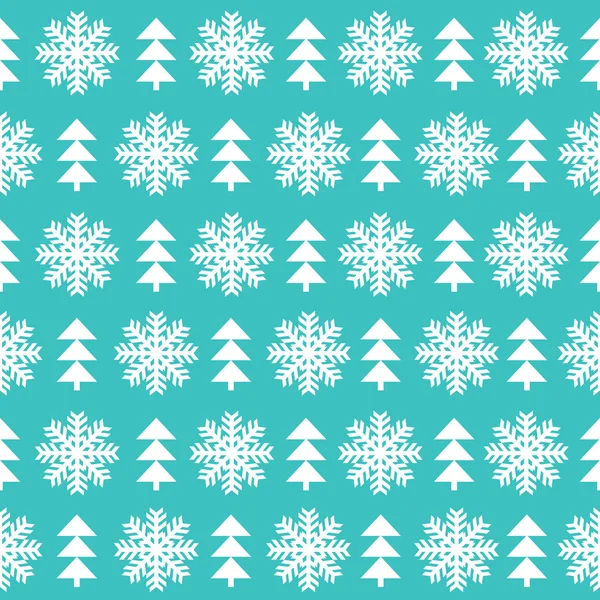 Schneeflockenmuster nahtlos. Schneeflocken im Hintergrund. Weihnachtsmuster. — Stockvektor