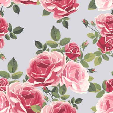Güllerle kusursuz desen. Klasik çiçek arkaplanı. 