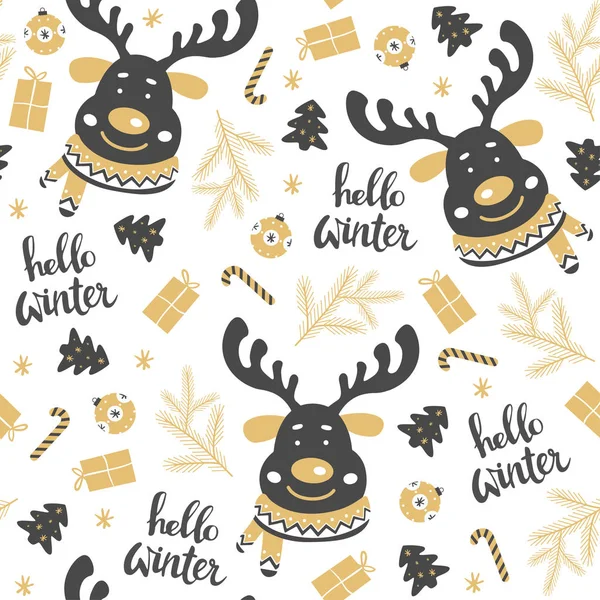 Geyiklerle Noel kusursuz desen. 