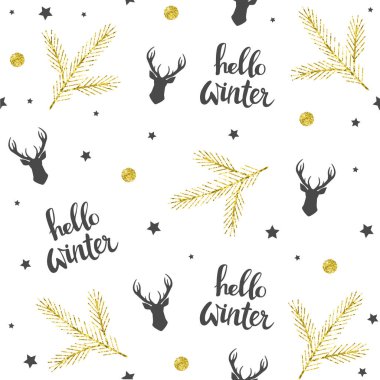 Geyiklerle Noel kusursuz desen.