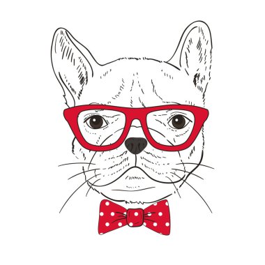 Fransız buldozer çizilmiş poster. 