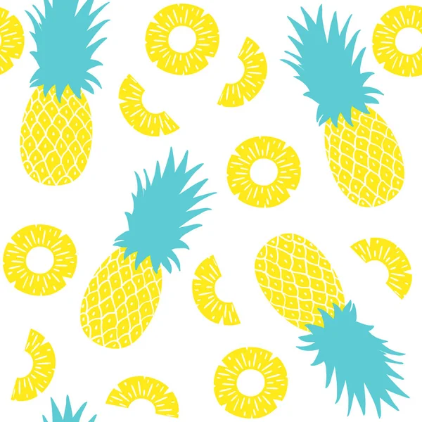 Modello Senza Cuciture Ananas Illustrazione Vettoriale — Vettoriale Stock