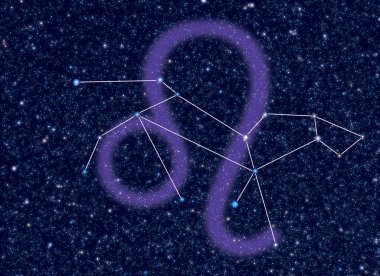 Leo Zodiac constellation clipart