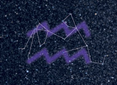 Aquarius Zodiac constellation clipart