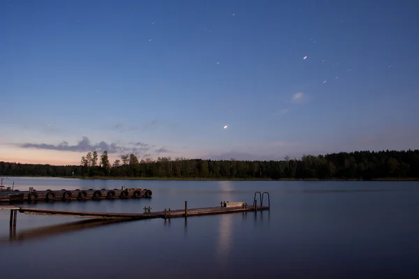 Sunrise Stars Lake — Stockfoto