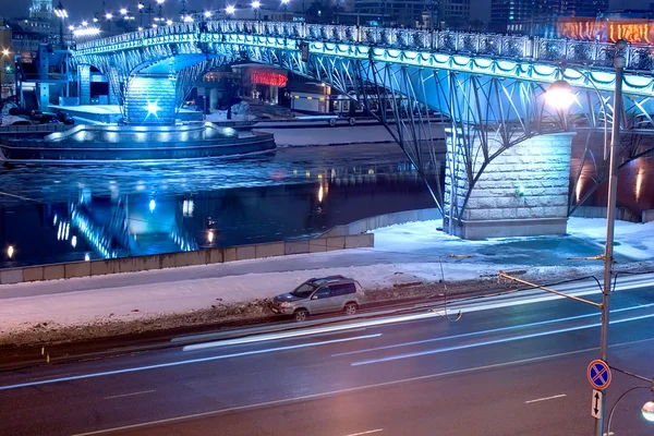 Moscow Patriarch Bridge landmark — Stock Photo, Image
