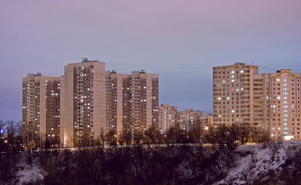 Logement immobilier nuit — Photo