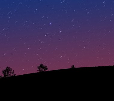 Gökyüzü yollar yıldız