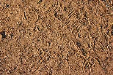 Ayak izleri parça kum