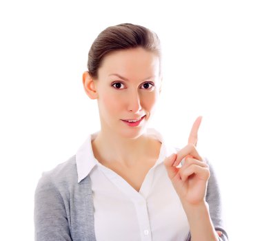 Woman finger upward
